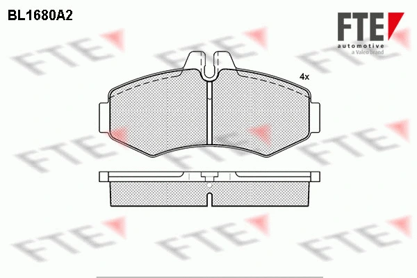 Brake Pad Set, disc brake (BL1680A2)