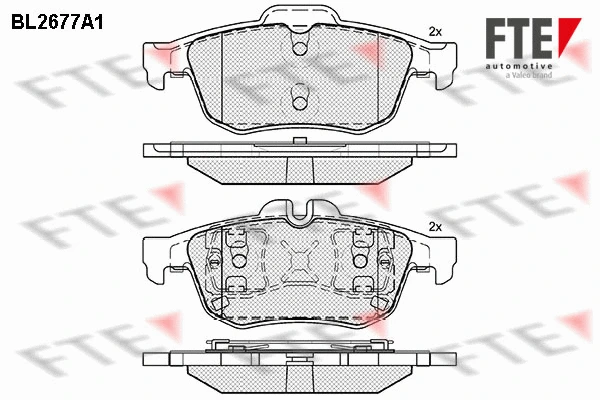 Brake Pad Set, disc brake (BL2677A1)
