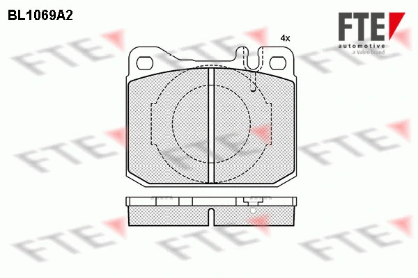 Brake Pad Set, disc brake (BL1069A2)