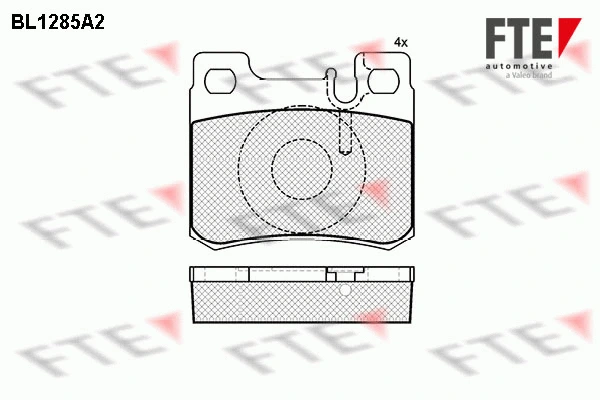 Brake Pad Set, disc brake (BL1285A2)