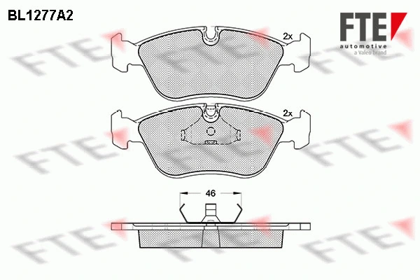Brake Pad Set, disc brake (BL1277A2)