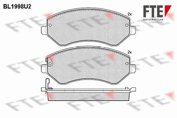 Brake Pad Set, disc brake (BL1998U2)