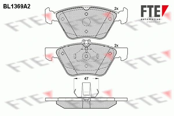 Brake Pad Set, disc brake (BL1369A2)