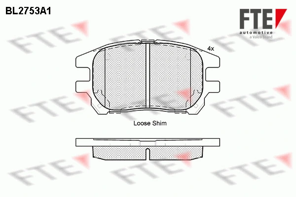 Brake Pad Set, disc brake (BL2753A1)