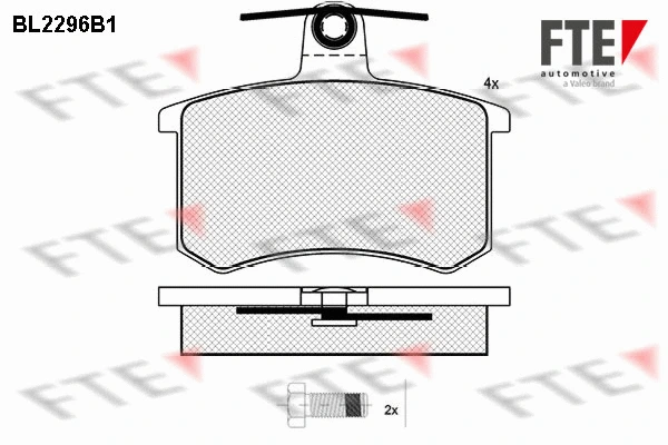 Brake Pad Set, disc brake (BL2296B1)
