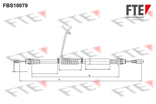 Cable Pull, parking brake (FBS10079)