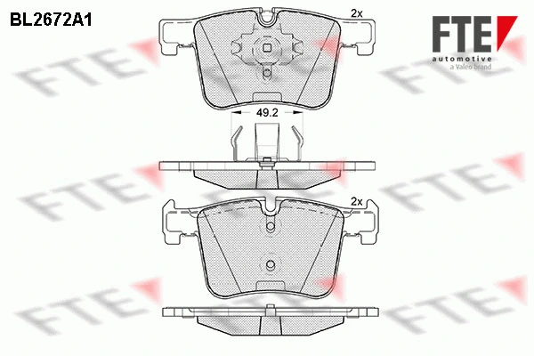 Brake Pad Set, disc brake (BL2672A1)