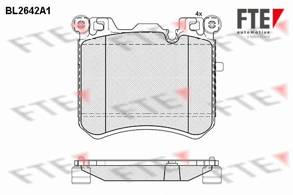 Brake Pad Set, disc brake (BL2642A1)