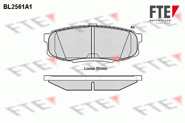 Brake Pad Set, disc brake (BL2561A1)