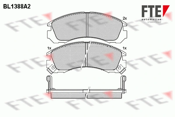 Brake Pad Set, disc brake (BL1388A2)