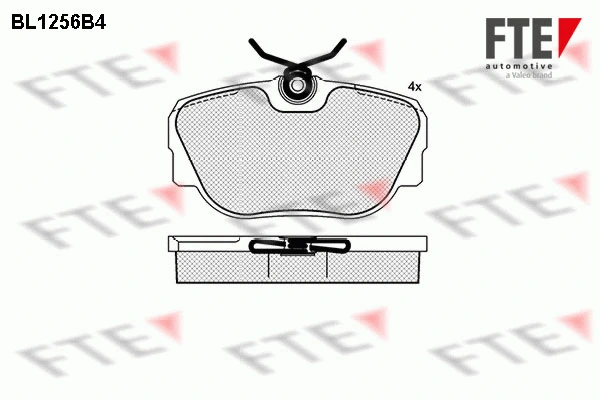 Brake Pad Set, disc brake (BL1256B4)