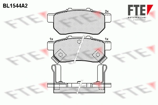 Brake Pad Set, disc brake (BL1544A2)