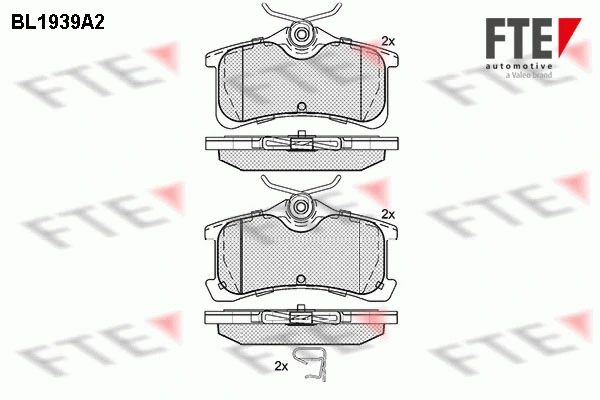 Brake Pad Set, disc brake (BL1939A2)