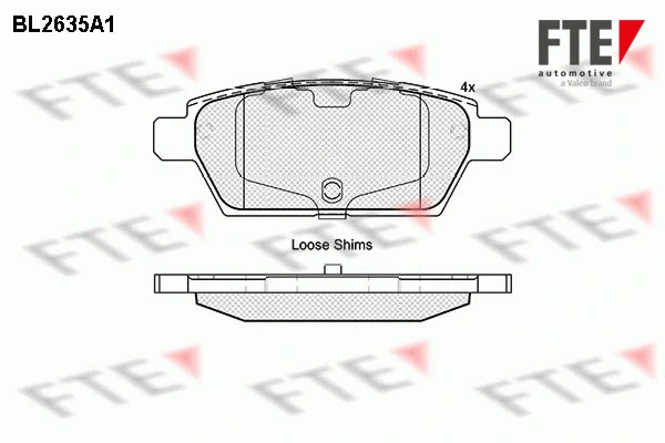 Brake Pad Set, disc brake (BL2635A1)
