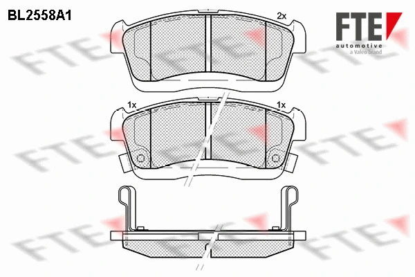 Brake Pad Set, disc brake (BL2558A1)