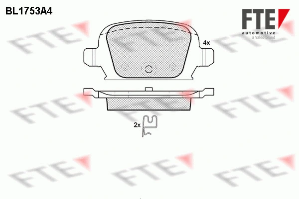 Brake Pad Set, disc brake (BL1753A4)