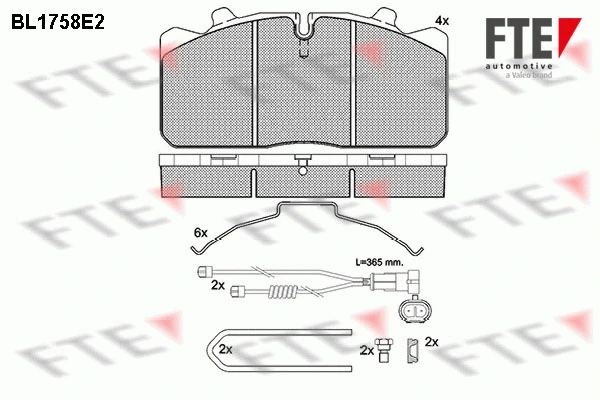 Brake Pad Set, disc brake (BL1758E2)