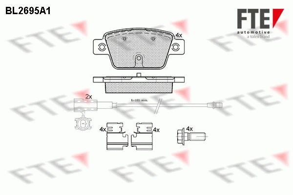 Brake Pad Set, disc brake (BL2695A1)