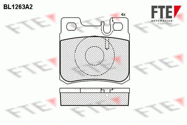 Brake Pad Set, disc brake (BL1263A2)