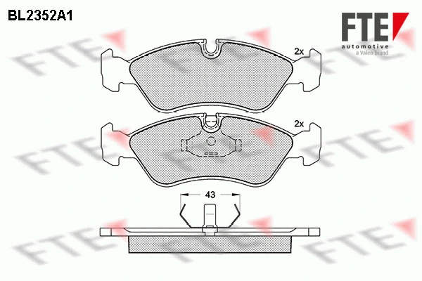 Brake Pad Set, disc brake (BL2352A1)