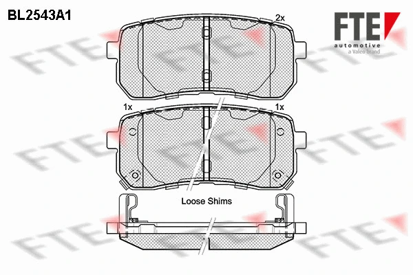 Brake Pad Set, disc brake (BL2543A1)