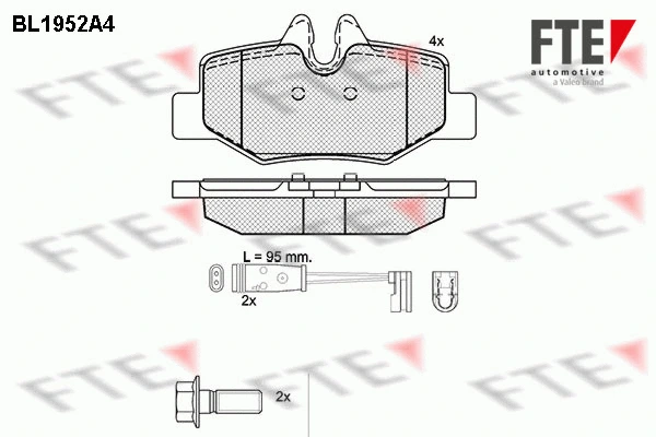 Brake Pad Set, disc brake (BL1952A4)