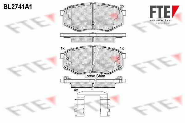Brake Pad Set, disc brake (BL2741A1)