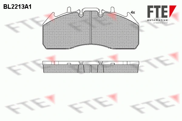 Brake Pad Set, disc brake (BL2213A1)