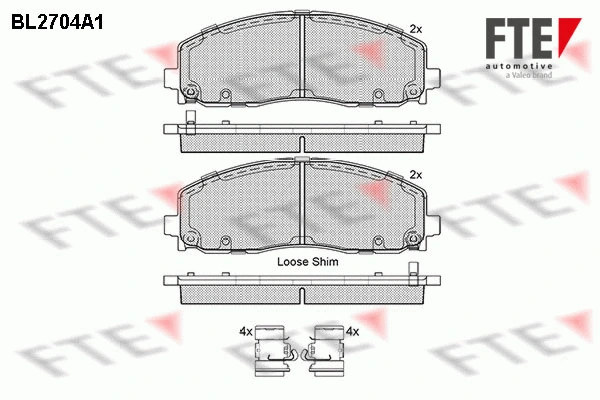 Brake Pad Set, disc brake (BL2704A1)
