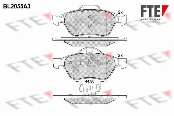 Brake Pad Set, disc brake (BL2055A3)
