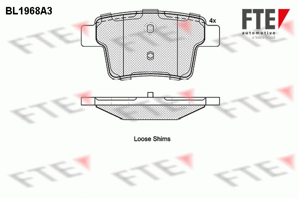 Brake Pad Set, disc brake (BL1968A3)