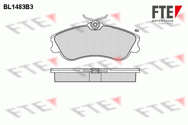 Brake Pad Set, disc brake (BL1483B3)