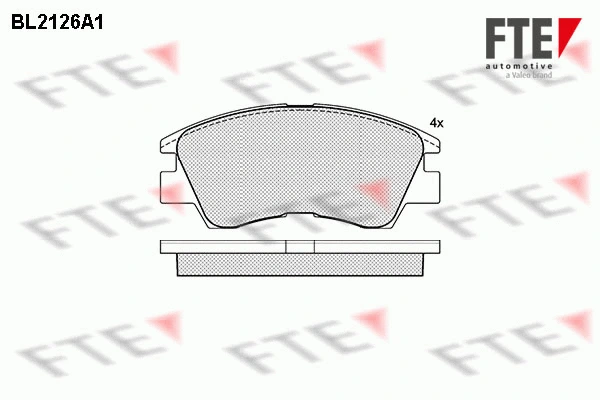 Brake Pad Set, disc brake (BL2126A1)
