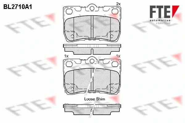 Brake Pad Set, disc brake (BL2710A1)