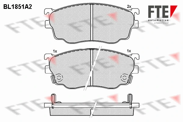 Brake Pad Set, disc brake (BL1851A2)