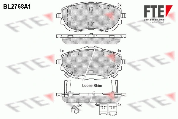 Brake Pad Set, disc brake (BL2768A1)
