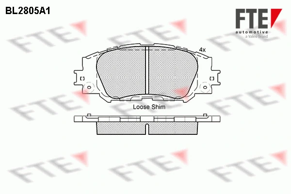Brake Pad Set, disc brake (BL2805A1)