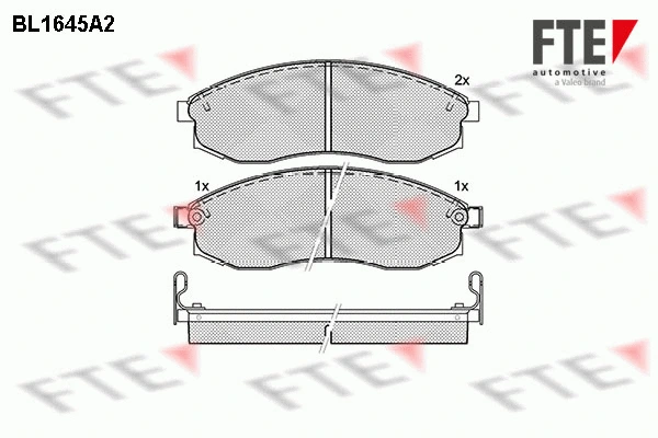 Brake Pad Set, disc brake (BL1645A2)