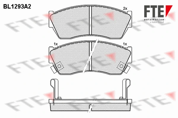Brake Pad Set, disc brake (BL1293A2)