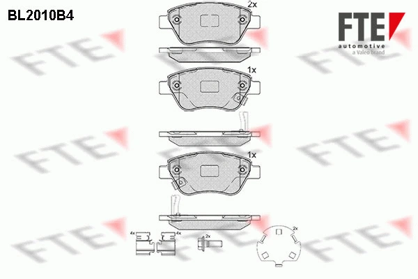 Brake Pad Set, disc brake (BL2010B4)