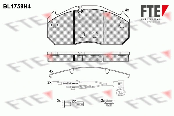 Brake Pad Set, disc brake (BL1759H4)
