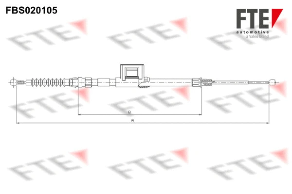 Cable Pull, parking brake (FBS020105)