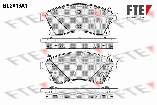 Brake Pad Set, disc brake (BL2613A1)