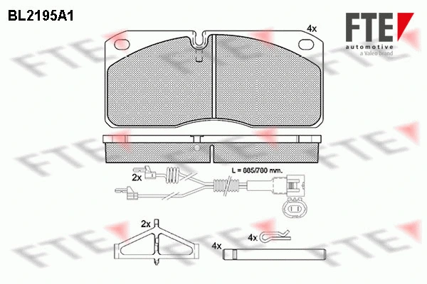 Brake Pad Set, disc brake (BL2195A1)