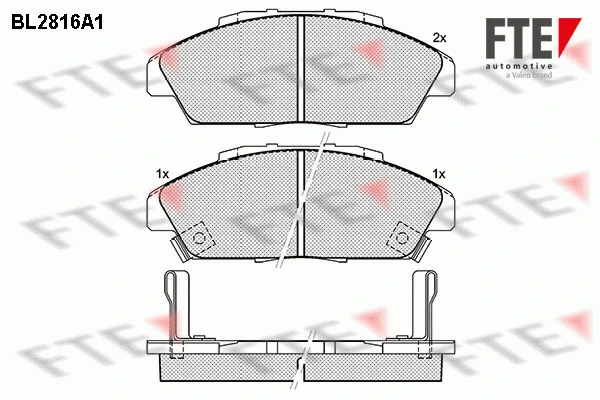 Brake Pad Set, disc brake (BL2816A1)