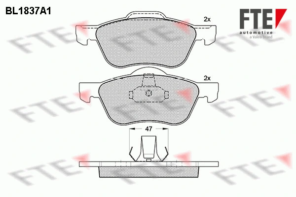 Brake Pad Set, disc brake (BL1837A1)