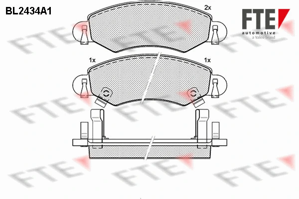 Brake Pad Set, disc brake (BL2434A1)