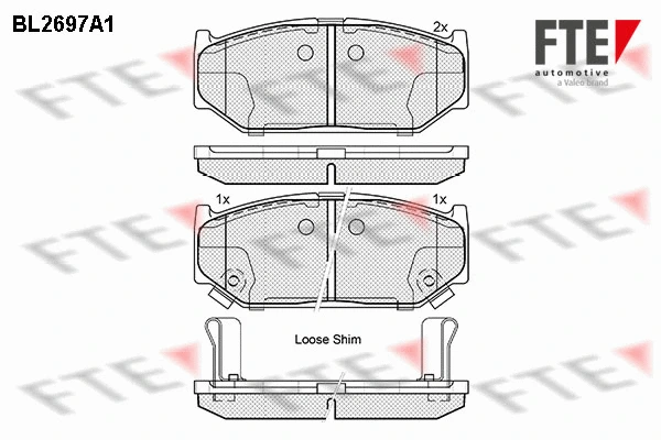 Brake Pad Set, disc brake (BL2697A1)