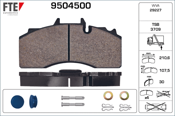 Brake Pad Set, disc brake (9504500)