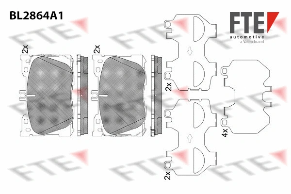 Brake Pad Set, disc brake (BL2864A1)